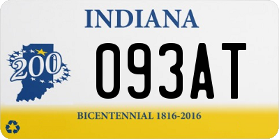 IN license plate 093AT