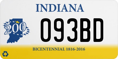 IN license plate 093BD