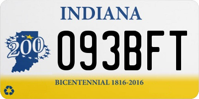 IN license plate 093BFT