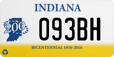 IN license plate 093BH