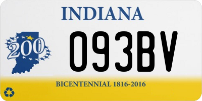 IN license plate 093BV