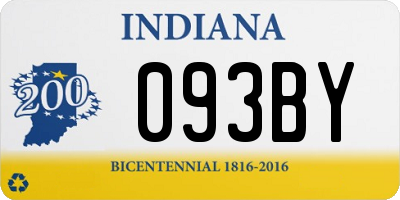 IN license plate 093BY