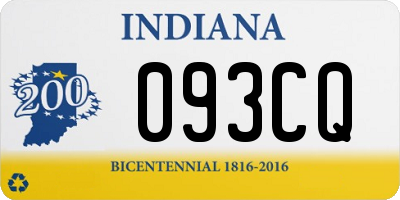 IN license plate 093CQ