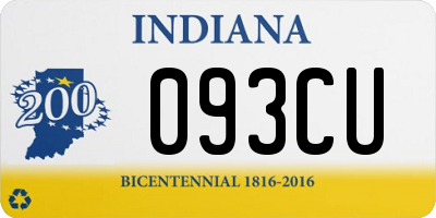 IN license plate 093CU
