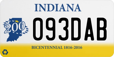 IN license plate 093DAB