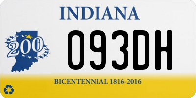 IN license plate 093DH