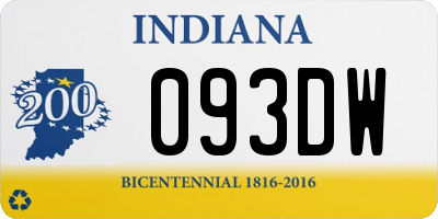 IN license plate 093DW