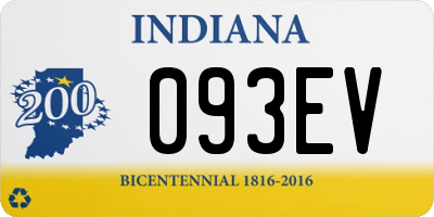 IN license plate 093EV