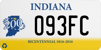 IN license plate 093FC