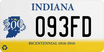 IN license plate 093FD