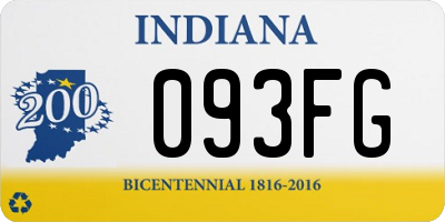 IN license plate 093FG