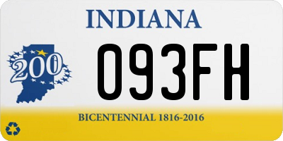 IN license plate 093FH