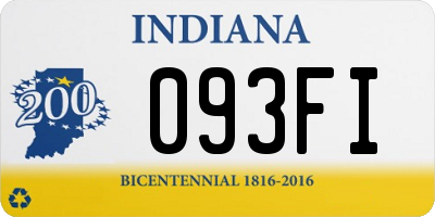 IN license plate 093FI