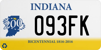 IN license plate 093FK