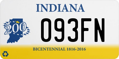IN license plate 093FN