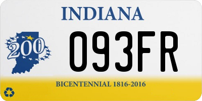 IN license plate 093FR