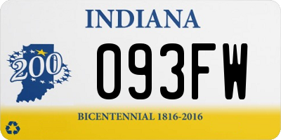 IN license plate 093FW