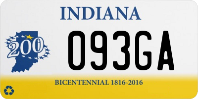 IN license plate 093GA