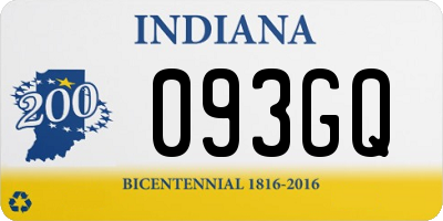 IN license plate 093GQ