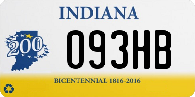 IN license plate 093HB