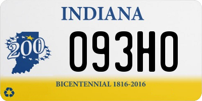 IN license plate 093HO