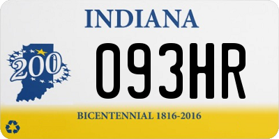 IN license plate 093HR