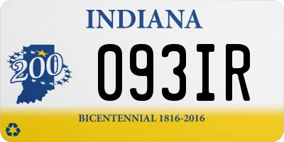 IN license plate 093IR