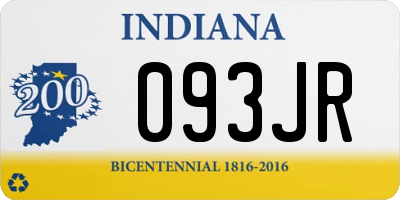 IN license plate 093JR