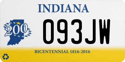 IN license plate 093JW