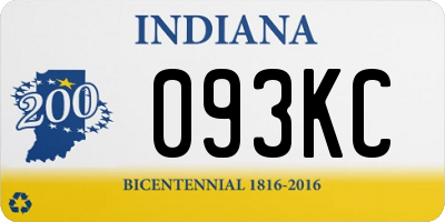 IN license plate 093KC
