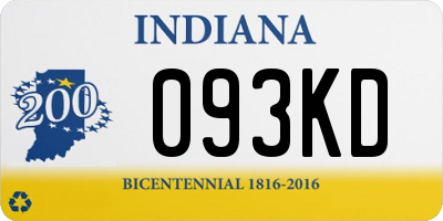 IN license plate 093KD