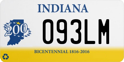 IN license plate 093LM