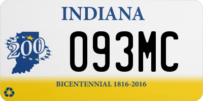 IN license plate 093MC