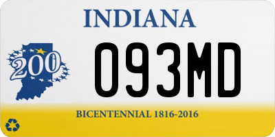 IN license plate 093MD