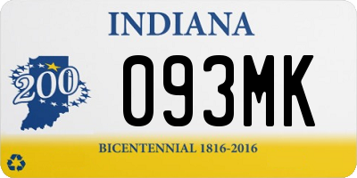 IN license plate 093MK