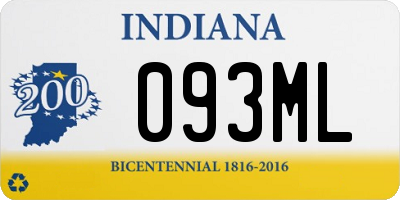 IN license plate 093ML