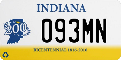 IN license plate 093MN