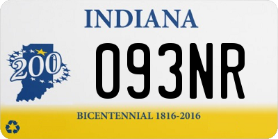 IN license plate 093NR