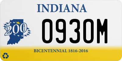 IN license plate 093OM