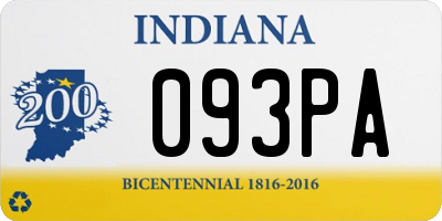 IN license plate 093PA