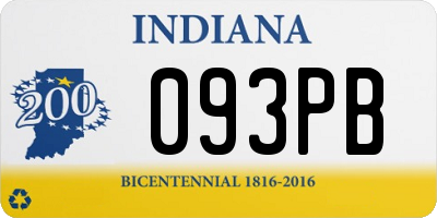 IN license plate 093PB