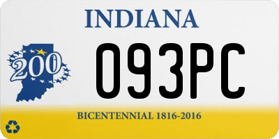 IN license plate 093PC