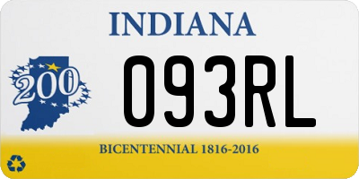 IN license plate 093RL