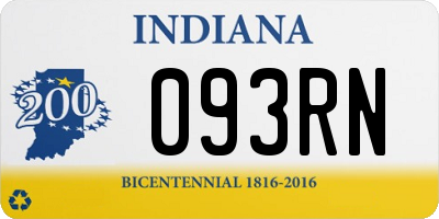 IN license plate 093RN