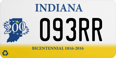 IN license plate 093RR