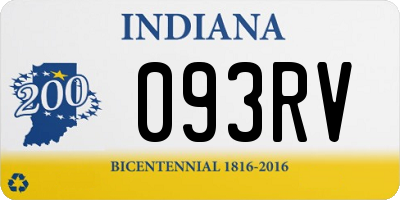 IN license plate 093RV