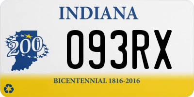 IN license plate 093RX