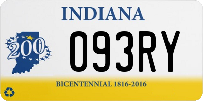 IN license plate 093RY