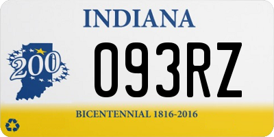 IN license plate 093RZ