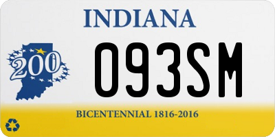 IN license plate 093SM